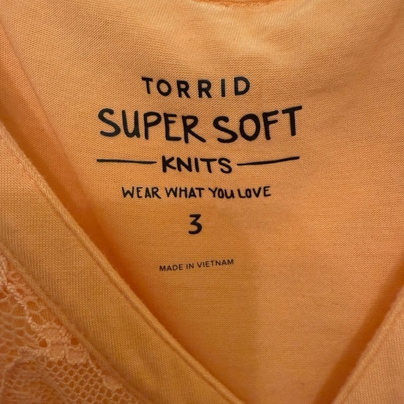 Torrid Peach Super Soft Knit Top - Picture 2 of 3